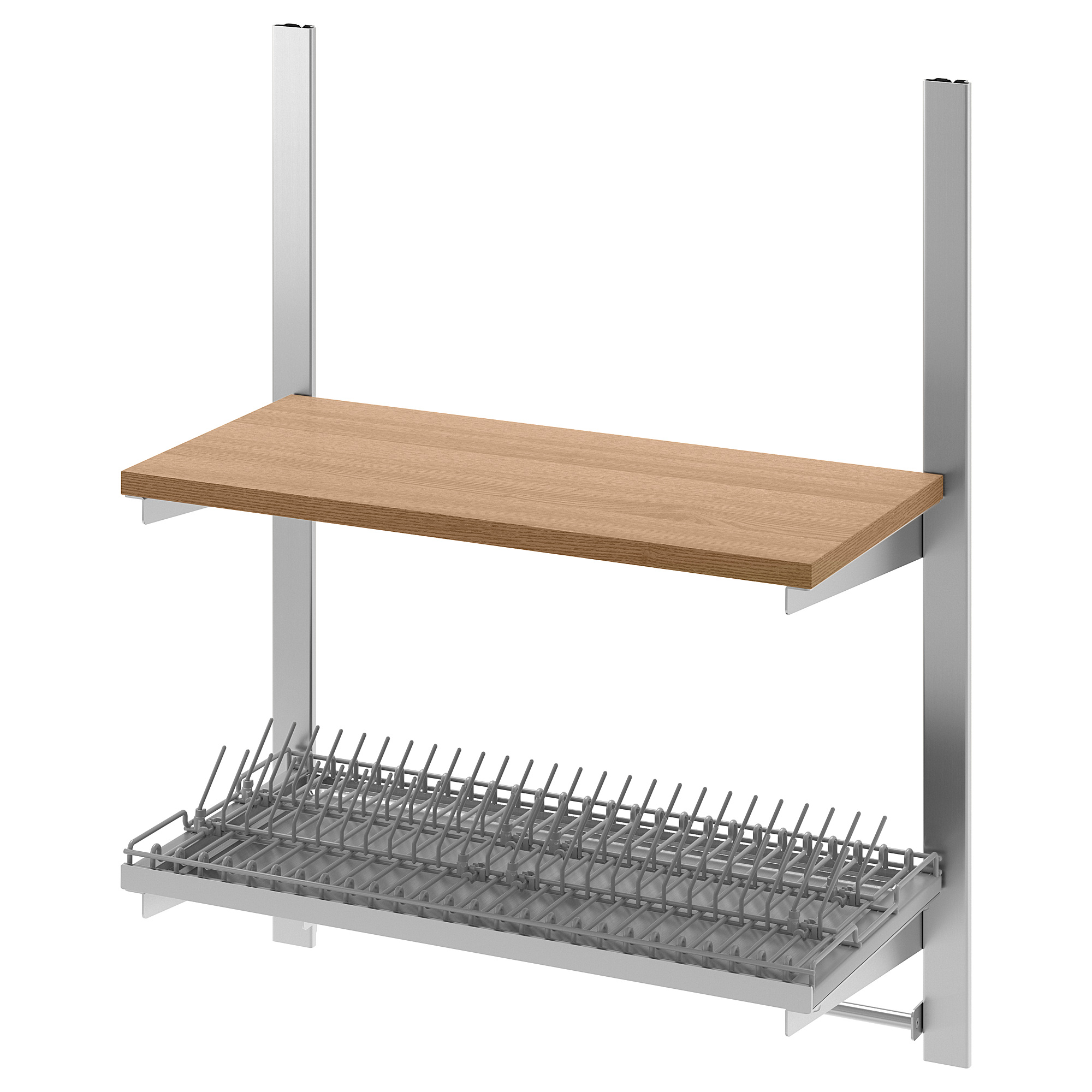 KUNGSFORS susp rail w shelf/rail/dish dra