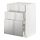METOD/MAXIMERA - base cab f sink+3 fronts/2 drawers, white/Vårsta stainless steel | IKEA Taiwan Online - PE765754_S1