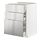 METOD/MAXIMERA - 附3抽底櫃, 白色/Vårsta 不鏽鋼 | IKEA 線上購物 - PE765757_S1