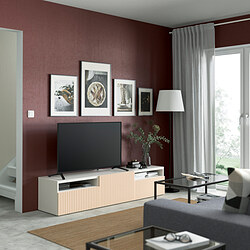 BESTÅ - 電視櫃附門板/抽屜, 白色/Kallviken 深灰色 | IKEA 線上購物 - PE818232_S3