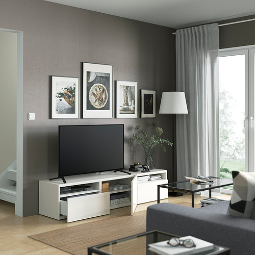 BESTÅ - 電視櫃, 白色/Selsviken 高亮面 白色 | IKEA 線上購物 - PE821439_S4