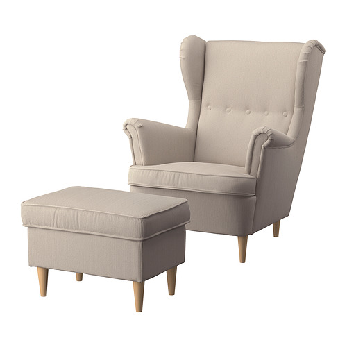STRANDMON armchair and footstool