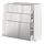 METOD/MAXIMERA - 附3抽底櫃, 白色/Vårsta 不鏽鋼 | IKEA 線上購物 - PE765761_S1