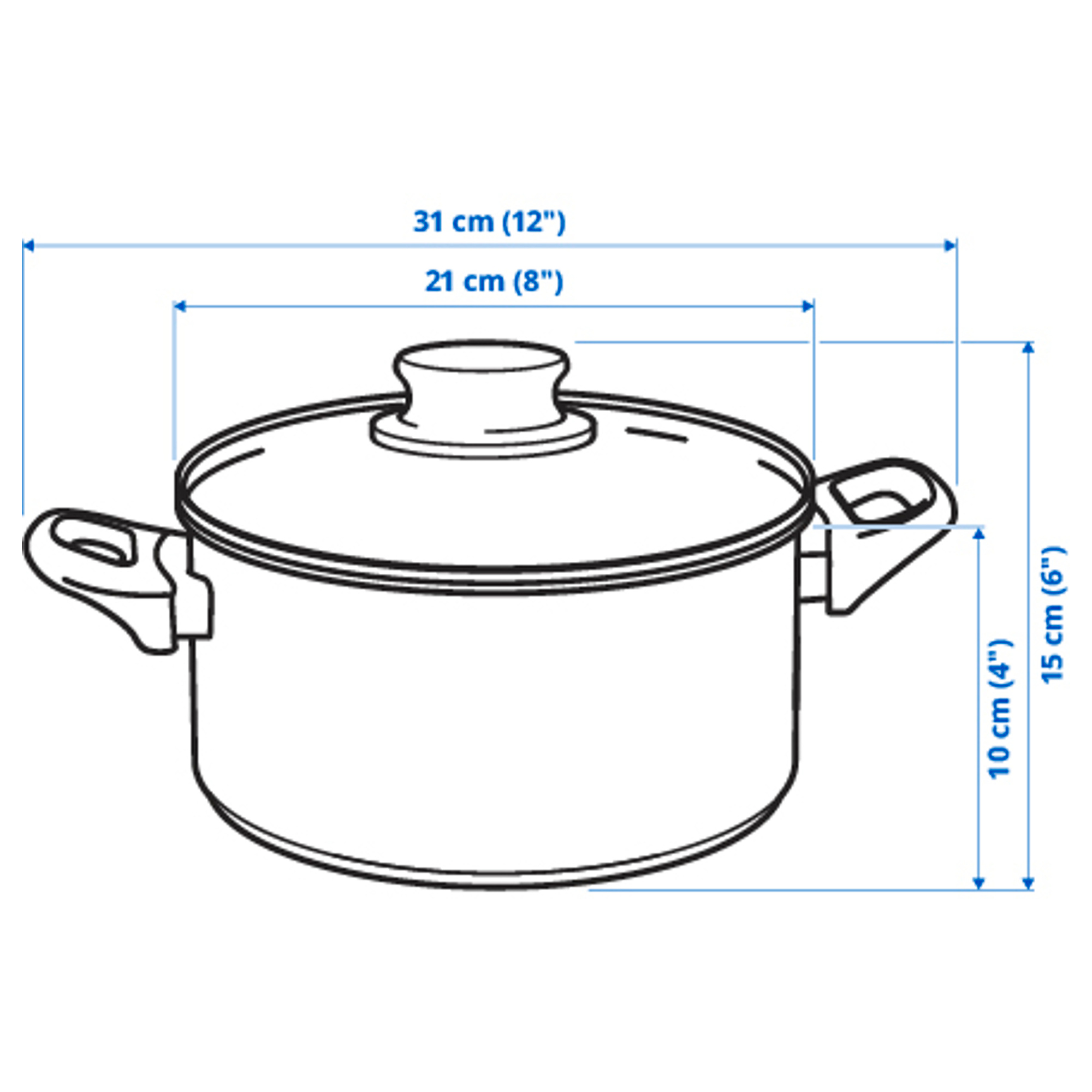 ANNONS pot with lid