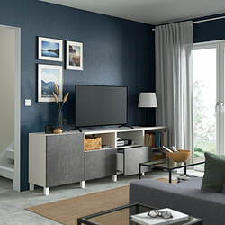 BESTÅ - TV bench with doors and drawers, white/Lappviken/Stubbarp white | IKEA Taiwan Online - PE731896_S3