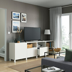 BESTÅ - TV bench with doors and drawers, black-brown/Lappviken/Stubbarp black-brown | IKEA Taiwan Online - PE731898_S3