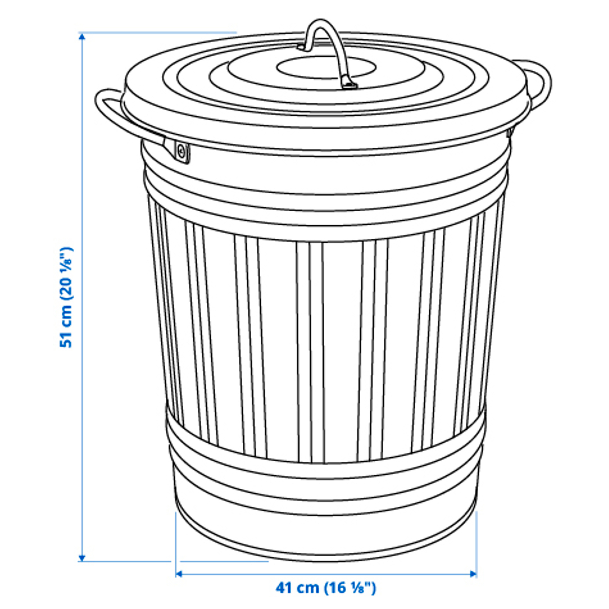 KNODD bin with lid