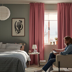 MAJGULL - 部分遮光窗簾 2件裝, 淺灰色 | IKEA 線上購物 - PE677879_S3