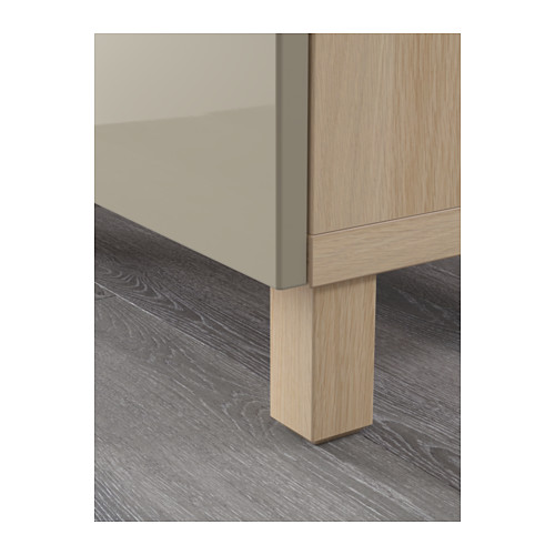 BESTÅ - storage combination with drawers, white stained oak effect/Selsviken high-gloss/beige | IKEA Taiwan Online - PE561902_S4
