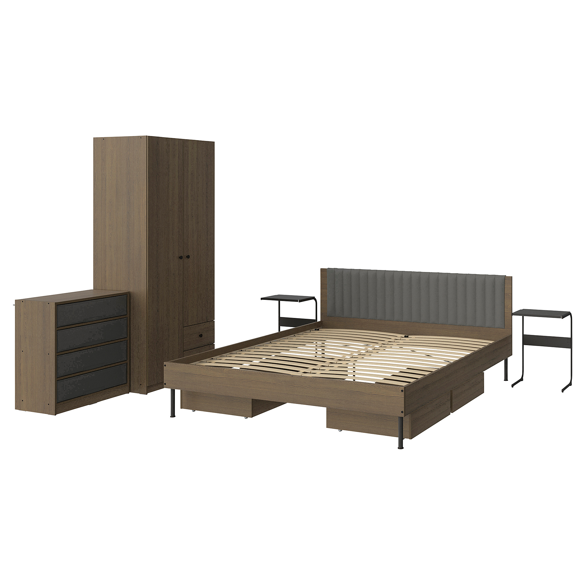 BRUKSVARA bedroom furniture, set of 9
