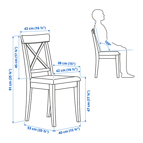 IDANÄS/INGOLF table and 1 chair