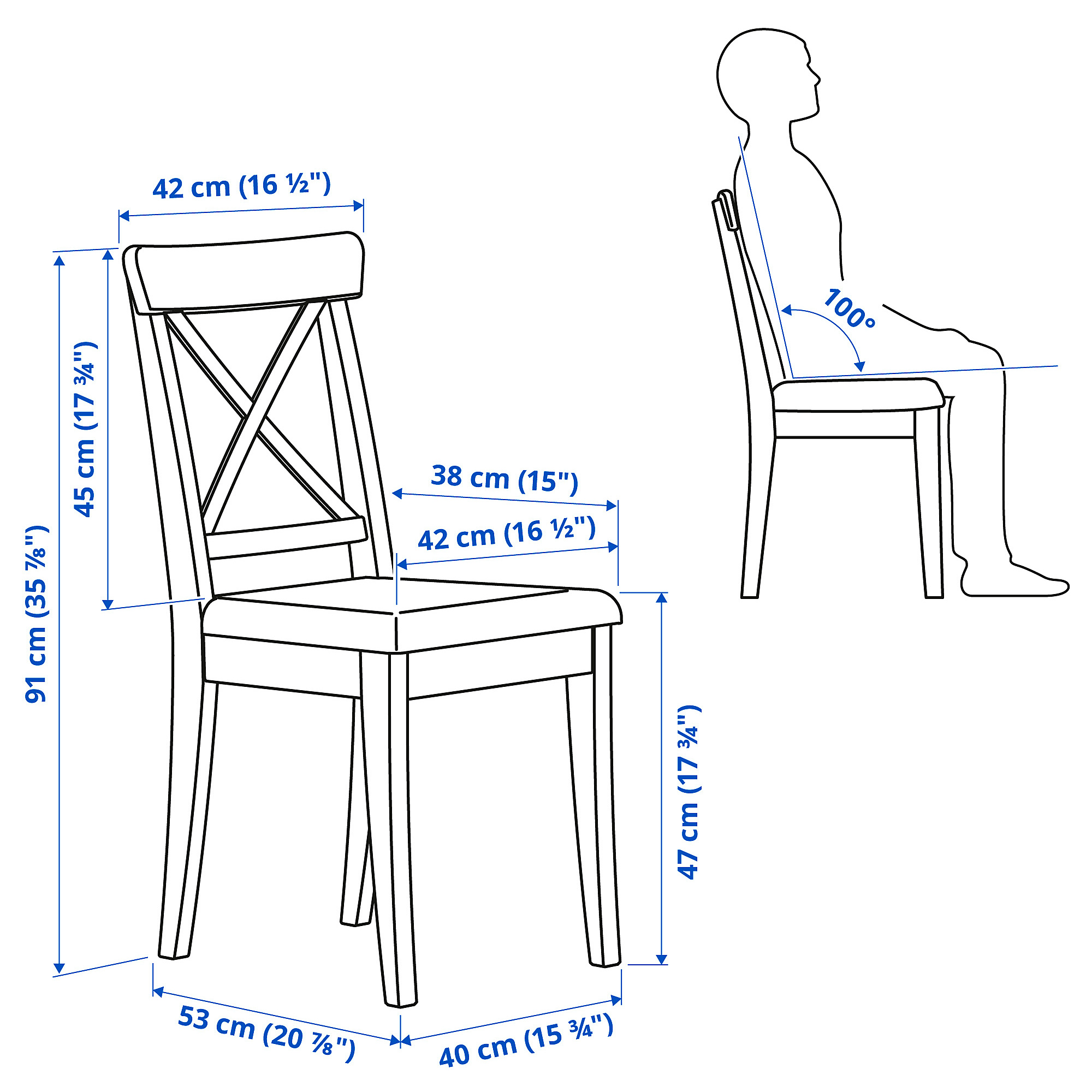 IDANÄS/INGOLF table and 1 chair