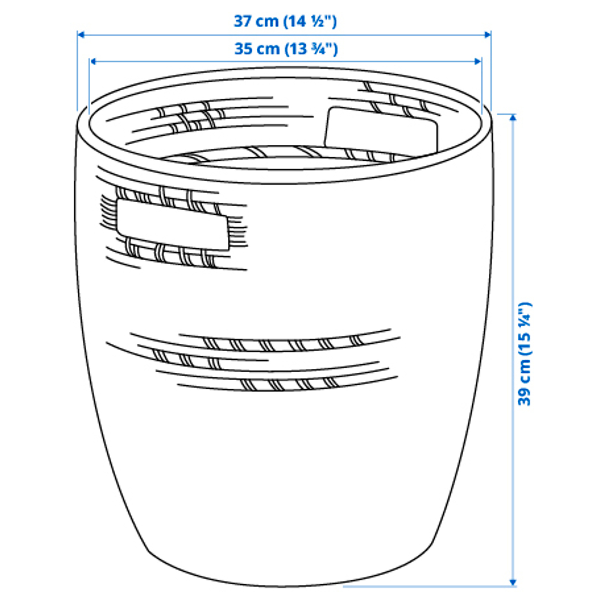 RÅGKORN plant pot