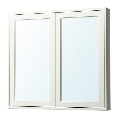 TÄNNFORSEN - mirror cabinet with doors, white, 100x15x95 cm | IKEA Taiwan Online - PE902328_S4