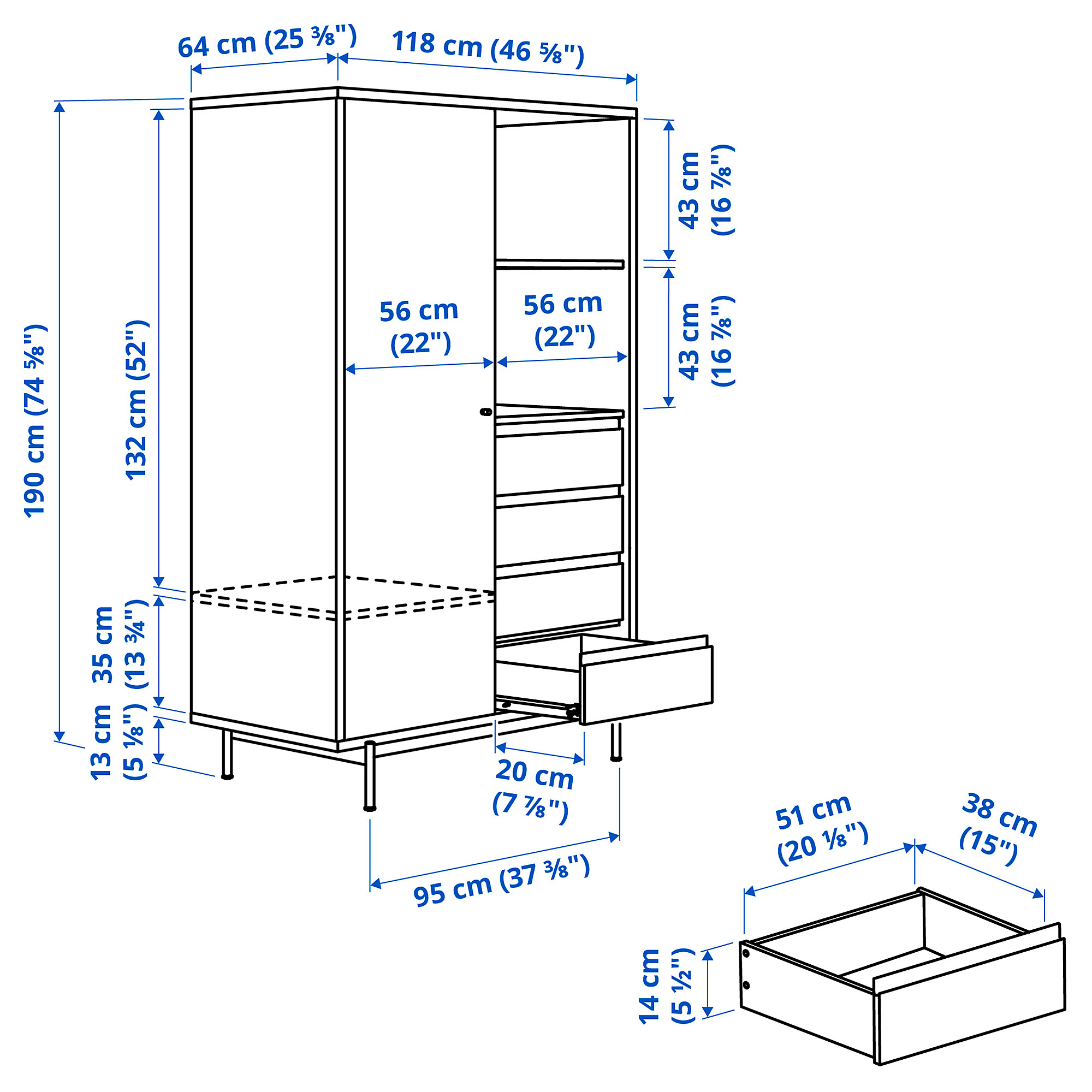 RÅDMANSÖ wardrobe