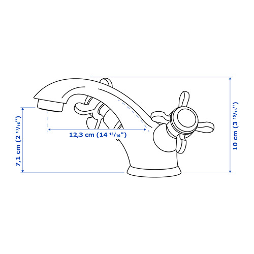 RUNSKÄR wash-basin mixer tap with strainer