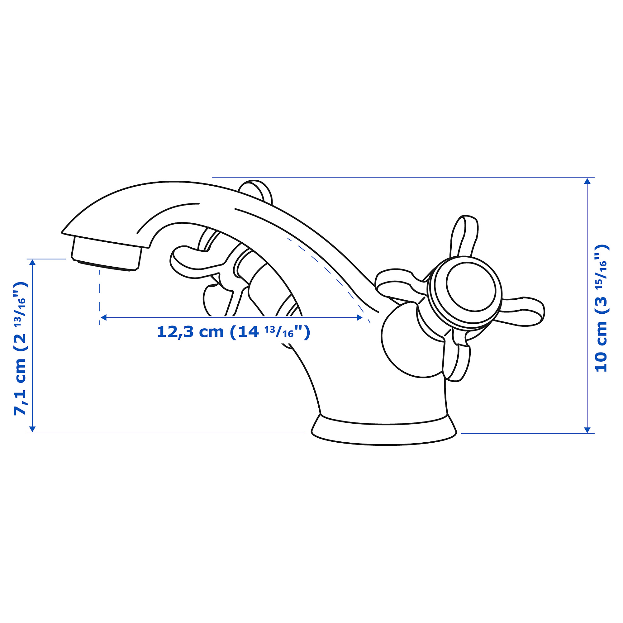 RUNSKÄR wash-basin mixer tap with strainer