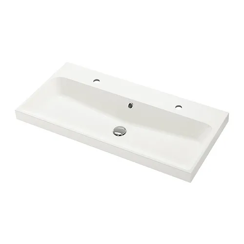BACKSJÖN - 洗臉盆, 白色, 100x48 公分 | IKEA 線上購物 - PE902399_S4