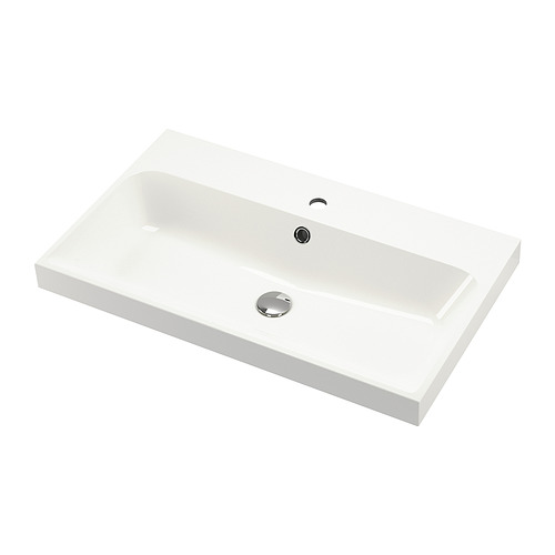 BACKSJÖN - 洗臉盆, 白色, 80x48 公分 | IKEA 線上購物 - PE902401_S4