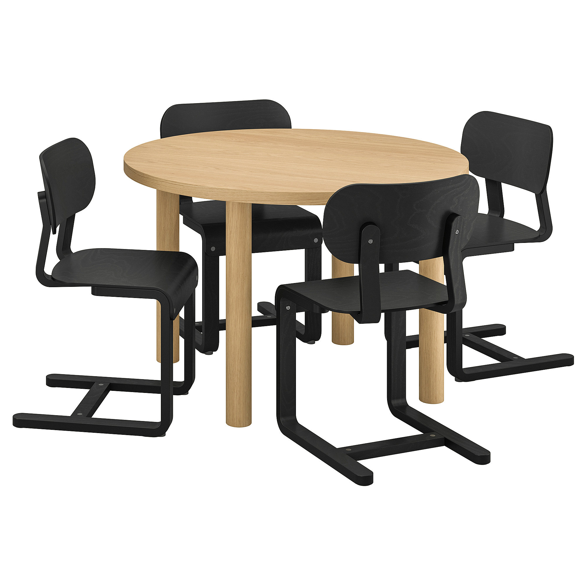 STOCKHOLM 2025/LYCKAN table and 4 chairs