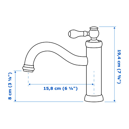 HAMNSKÄR wash-basin mixer tap with strainer