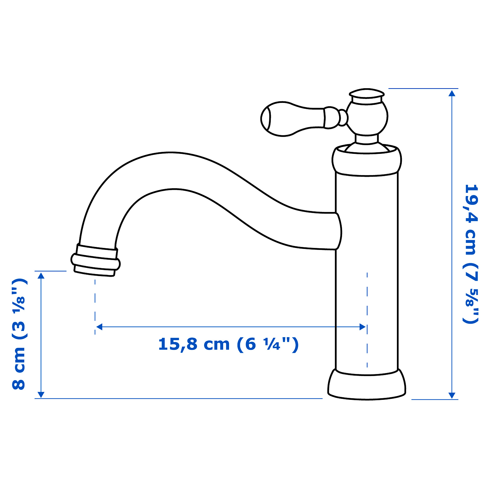 HAMNSKÄR wash-basin mixer tap with strainer