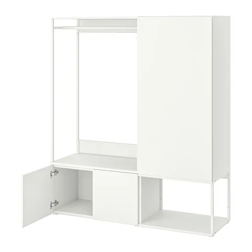 PLATSA - 三門衣櫃/衣櫥, 白色/Fonnes 白色, 140x42x161 公分 | IKEA 線上購物 - PE766231_S4