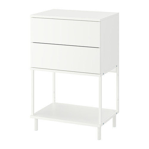 PLATSA - 抽屜櫃2抽, 白色, 60x42x91公分 | IKEA 線上購物 - PE766235_S4