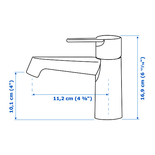 BROGRUND - wash-basin mixer tap with strainer, chrome-plated | IKEA Taiwan Online - PE766420_S4