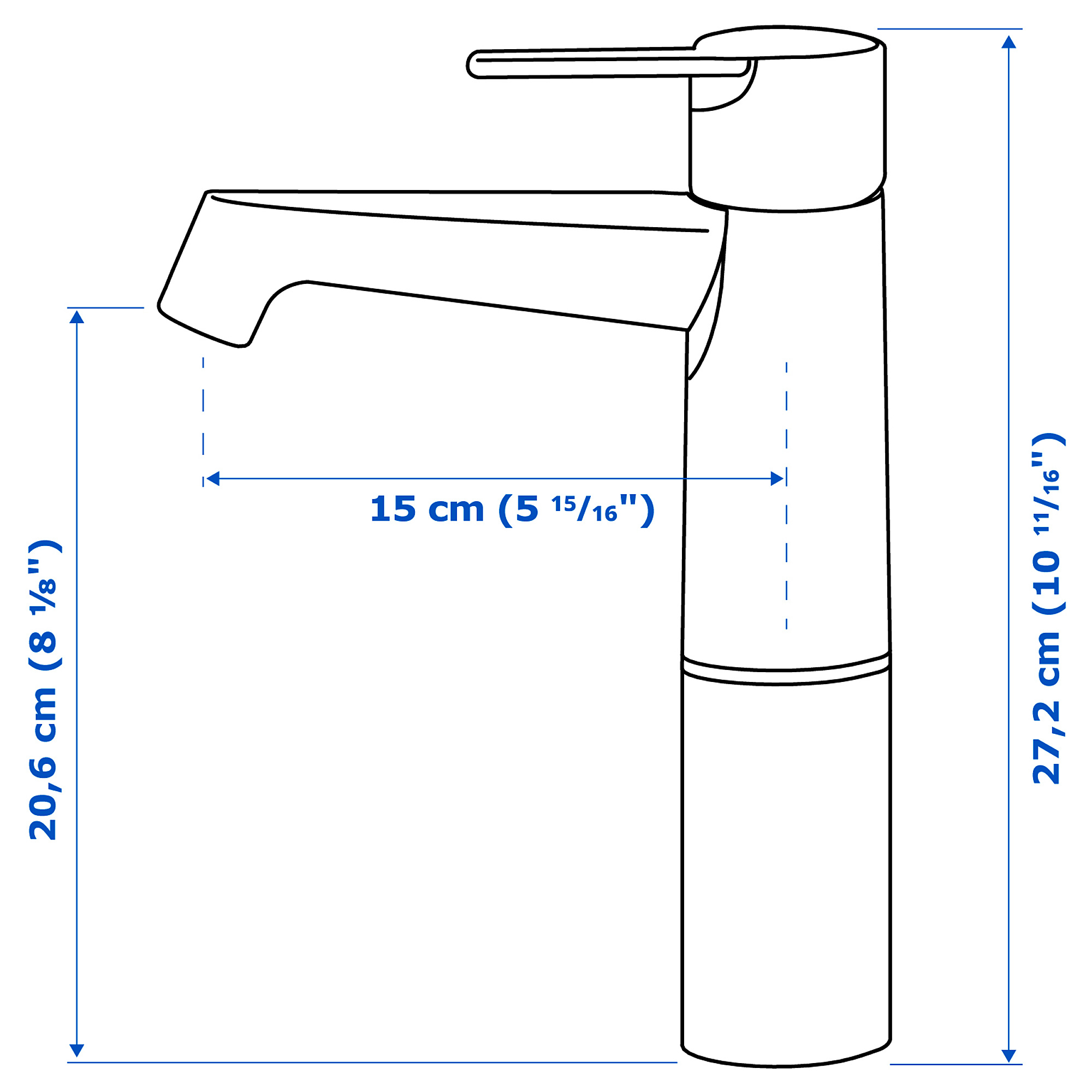 BROGRUND wash-basin mixer tap, tall