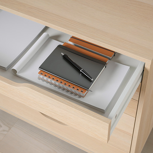 ALEX - drawer unit on castors, white stained/oak effect | IKEA Taiwan Online - PE821773_S4