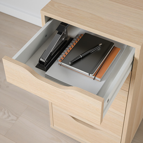 ALEX - drawer unit, white stained/oak effect | IKEA Taiwan Online - PE821780_S4