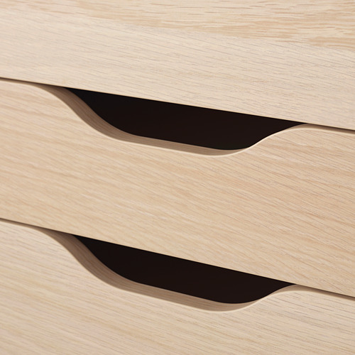 ALEX - drawer unit on castors, white stained/oak effect | IKEA Taiwan Online - PE821789_S4