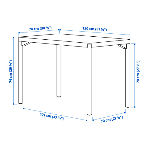RÅVAROR - 餐桌, 實木貼皮, 橡木 | IKEA 線上購物 - PE821816_S4