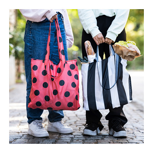 SKYNKE - 購物袋, 紅色/黑色 | IKEA 線上購物 - PE863988_S4