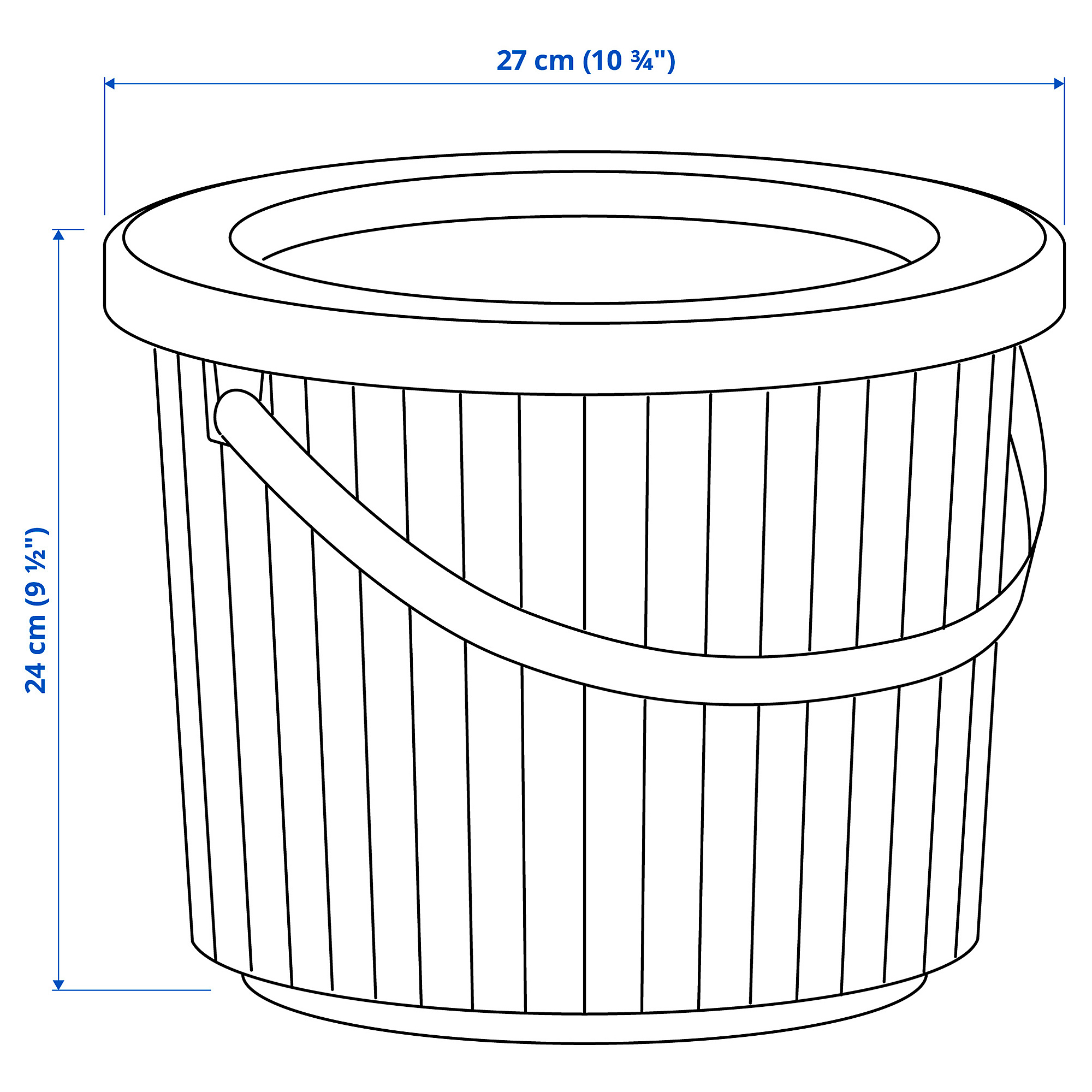 DAMMÄNG bin with lid