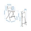FRANKLIN bar stool with backrest, foldable