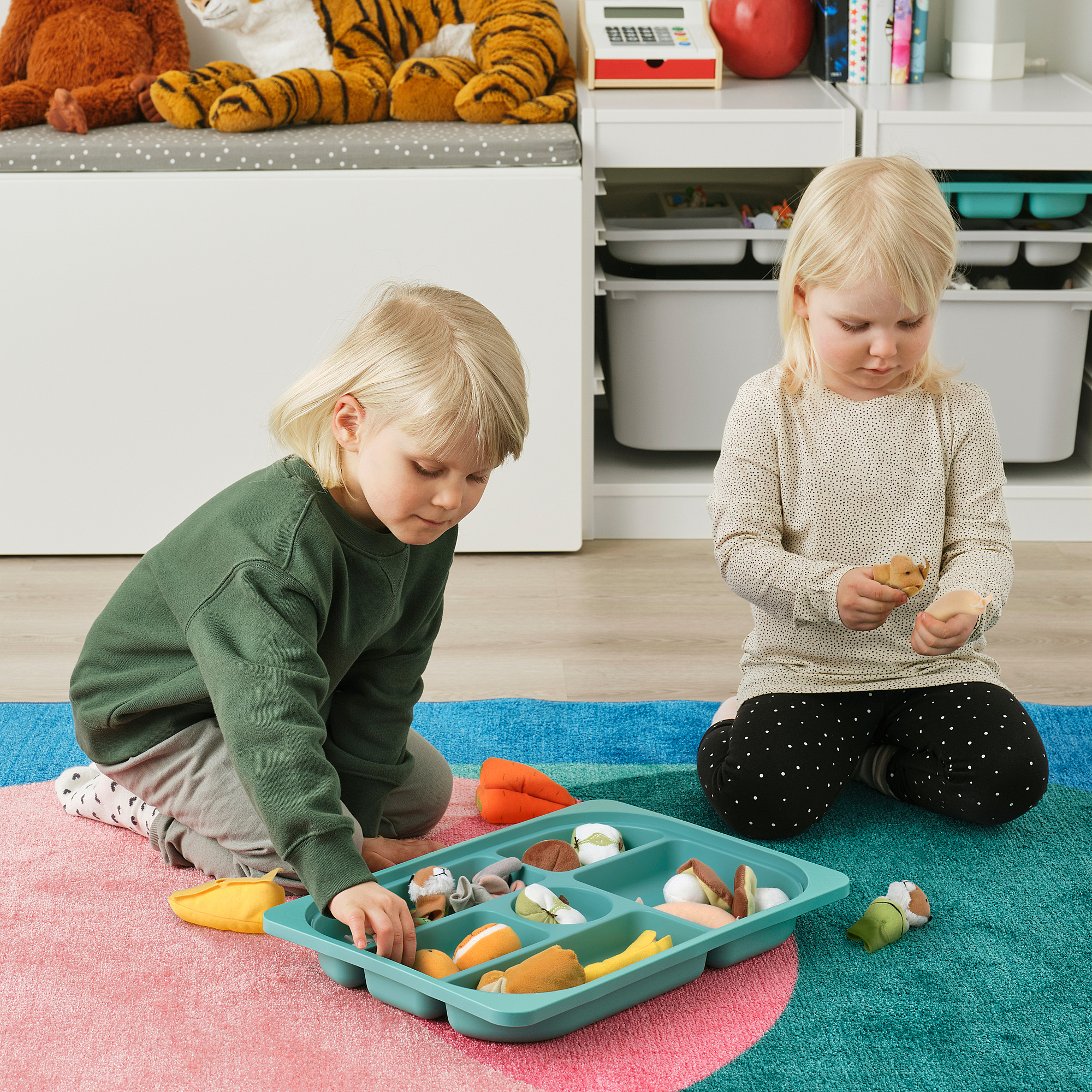 TROFAST storage tray with compartments