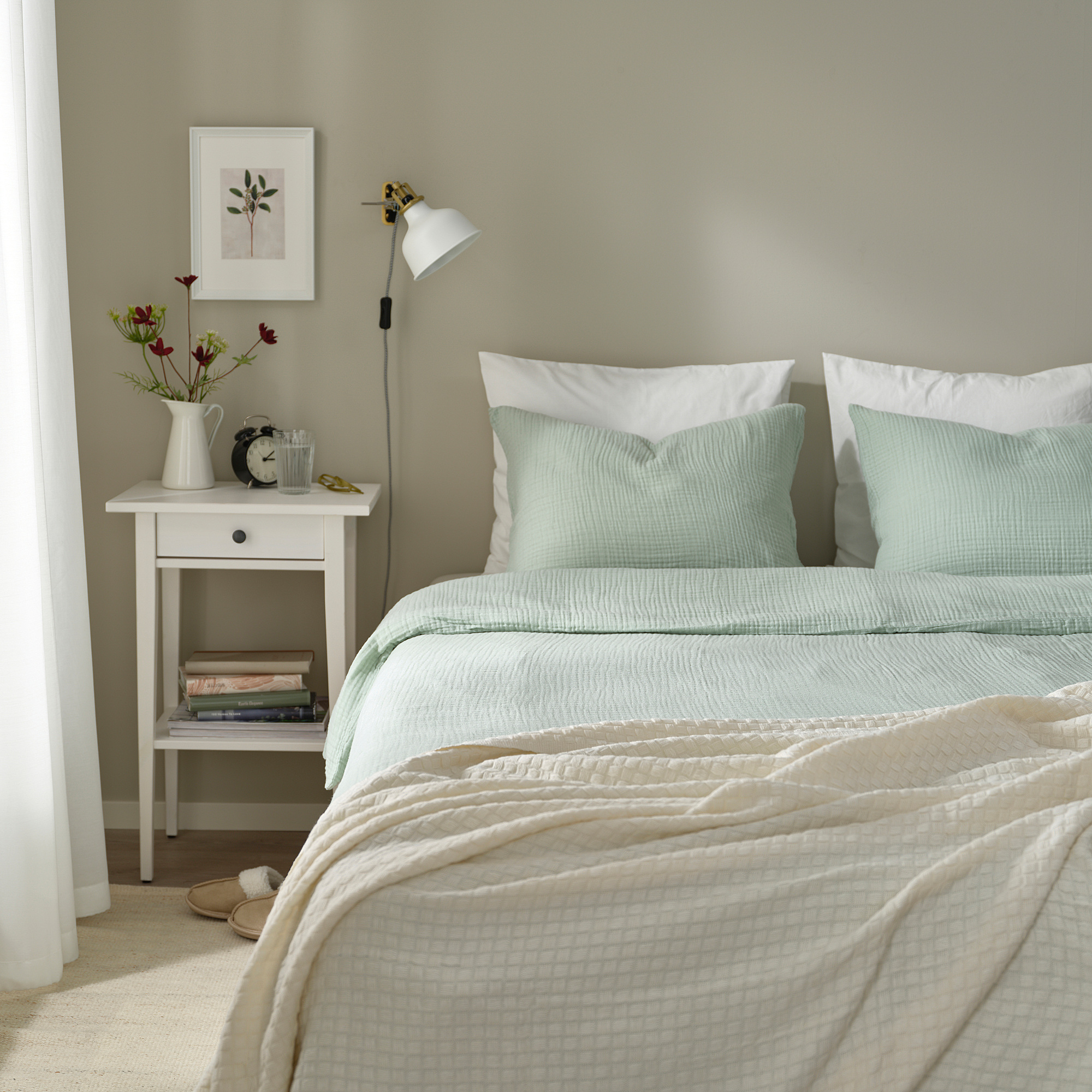SCHERSMIN duvet cover and 2 pillowcases