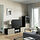 BESTÅ - TV storage combination/glass doors, black-brown/Selsviken high-gloss/beige clear glass | IKEA Taiwan Online - PE821869_S1