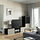 BESTÅ - TV storage combination/glass doors, black-brown/Selsviken high-gloss/beige smoked glass | IKEA Taiwan Online - PE821851_S1