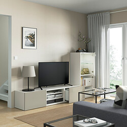BESTÅ - 電視收納組合/玻璃門板, 白色/Selsviken 高亮面/白色/透明玻璃 | IKEA 線上購物 - PE705768_S3