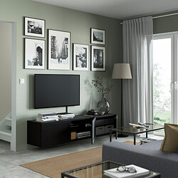 BESTÅ - TV bench with doors, white/Hanviken white | IKEA Taiwan Online - PE731911_S3
