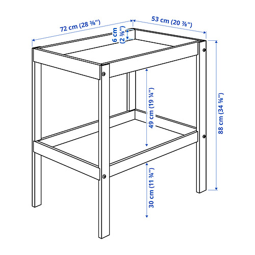 SNIGLAR - changing table, beech/white | IKEA Taiwan Online - PE864071_S4