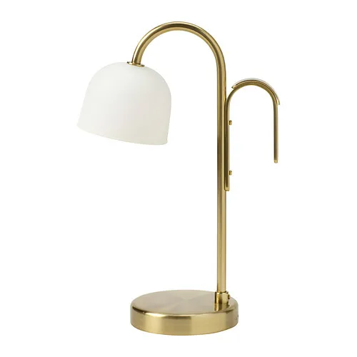 TVÅMASTAD - 攜帶式LED燈, 電池式 黃銅/乳白色 玻璃 | IKEA 線上購物 - PE967129_S4