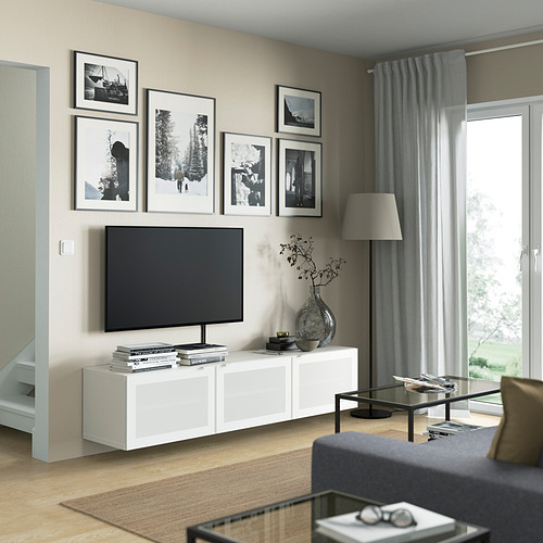 BESTÅ - TV bench with doors, white/Mörtviken white | IKEA Taiwan Online - PE821958_S4