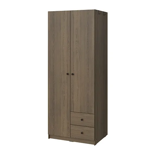 BRUKSVARA - 2門2抽衣櫃/衣櫥, 棕色, 79x57x201 公分 | IKEA 線上購物 - PE902652_S4