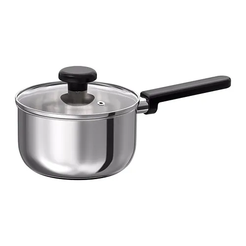 MIDDAGSMAT - saucepan with lid, clear glass/stainless steel, 2 l | IKEA Taiwan Online - PE902695_S4
