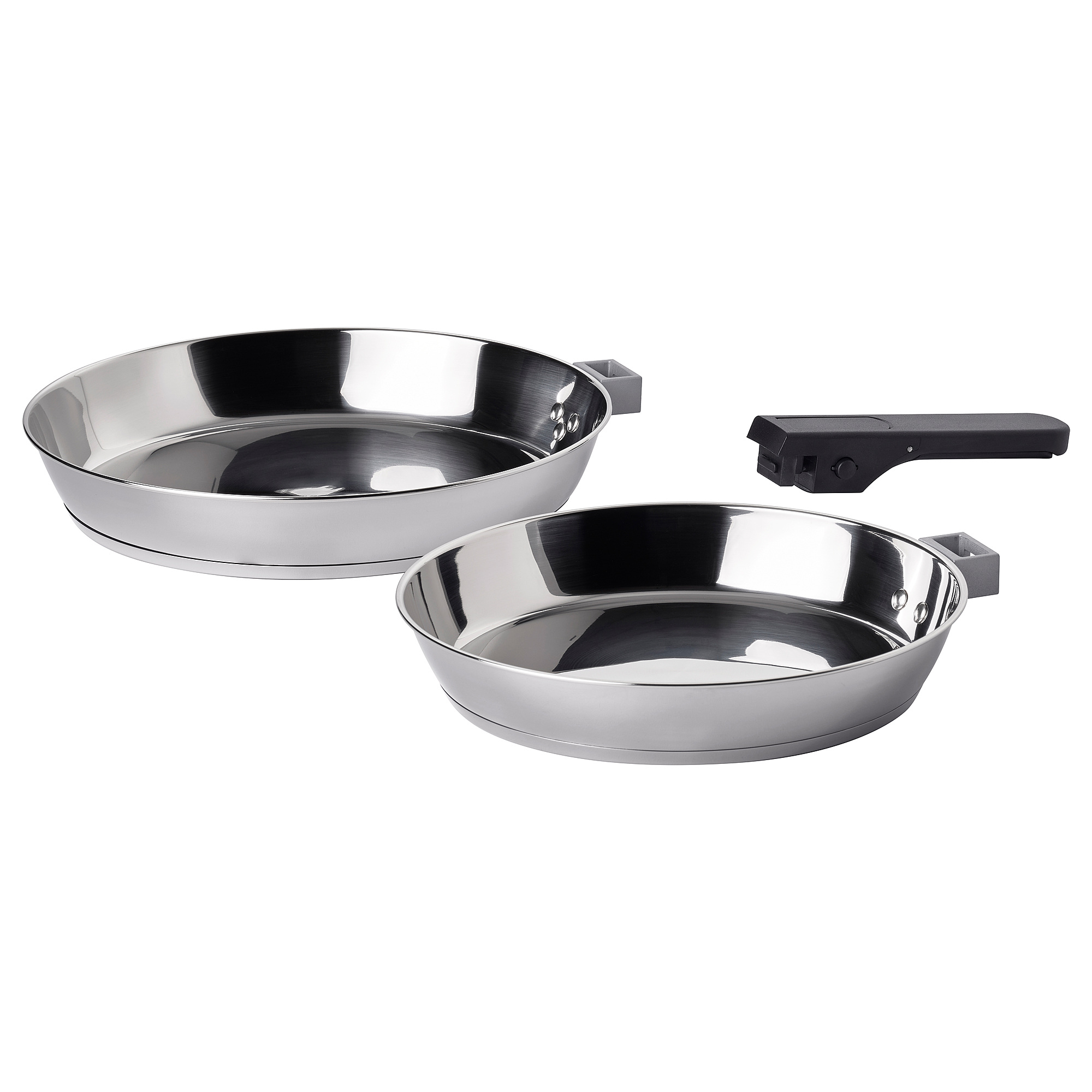 SLÄTROCKA cookware kit with detachable handle