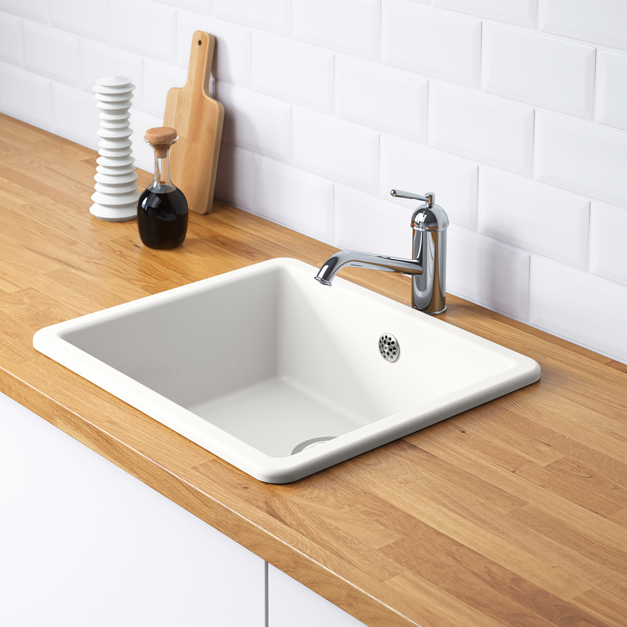 Havsen 嵌入式單槽水槽 白色 Ikea 線上購物